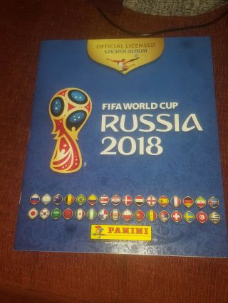 Official Panini Fifa World Cup Russia 2018 Sticker Album,  With 46 Stickers.