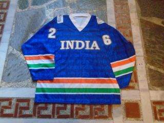 Iihf India Game Worn Blue Jersey 26 J.  Dolkar
