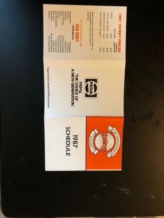 1987 Fresno Giants Minor League Baseball Pocket Schedule Card