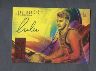 2018 - 19 Panini Court Kings Fresh Paint Red Luka Doncic Rc Rookie Auto 63/99