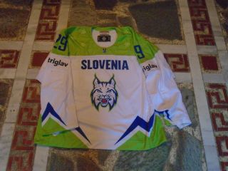 Iihf Slovenia Game Worn White Jersey 29 Kogovsek Goalie