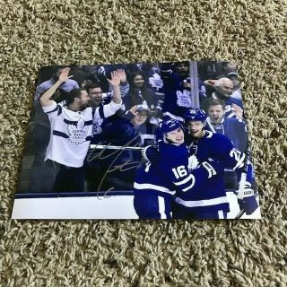 Mitch Marner Signed 8x10 Photo Toronto Maple Leafs Cool Celebration Goal B