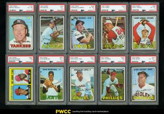 1967 Topps Mid - Grade Complete Set Mantle Mays Clemente Carew Seaver,  Psa (pwcc)