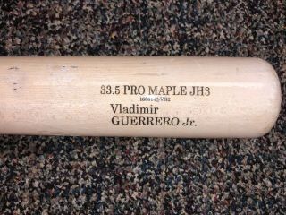 2016 Vladimir Guerrero Jr Game Old Hickory Bat Toronto Blue Jays Phenom