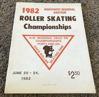 1982 Nw Regional Amateur Roller Skating Championships Usac/rs Program,  Portland