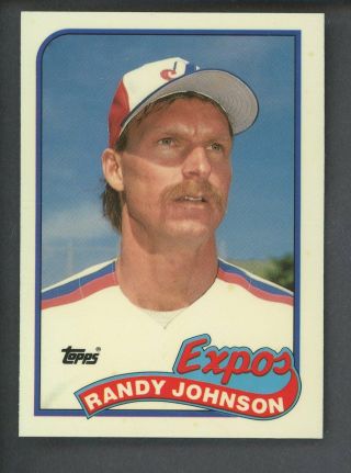 1989 Topps Tiffany 647 Randy Johnson Montreal Expos Rc Rookie Hof