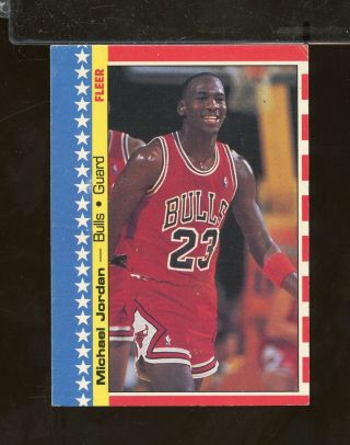 1987 - 88 Fleer Michael Jordan Chicago Bulls 2 Vgex (jy24)