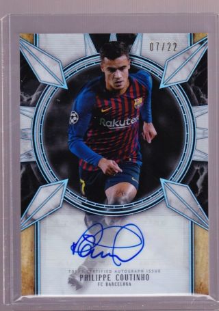 2018 - 19 Topps Uefa Museum Philippe Coutinho Sp Auto /22 Road To Madrid Barcelona