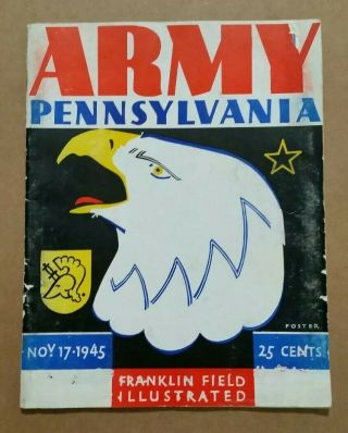 University Of Pennsylvania Vs Army,  Football Program,  Nov.  17,  1945