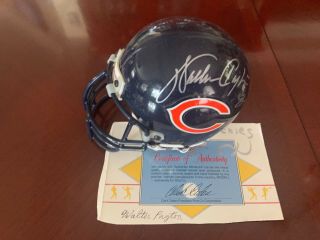 Walter Payton Signed Mini Helmet Nfl Chicago Bears No.  34