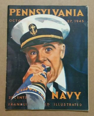 University Of Pennsylvania Vs Navy,  Football Program,  Oct.  27,  1945