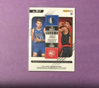 2018 Luka Doncic/trae Young ☘️ Dual Ticket Rookie