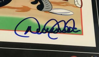 Derek Jeter Signed 13x16 Looney Tunes Print AUTO Framed 20x22 JSA LOA Yankees 2