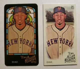 Edwin Diaz - 2019 Allen & Ginter - Stained Glass Mini /25,  A.  G.  Back - Ny Mets