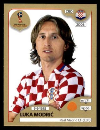 Panini World Cup 2018 (swiss Gold Version) Luka Modric (croatia) No.  322