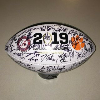 2019 Clemson Tigers Team Autographed Signed Cfp Championship Football Lawrence