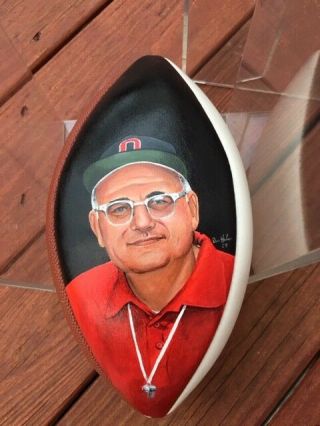 Rare Full Size Woody Hayes Ohio State Custom Hand Painted Don Huber Football Mt
