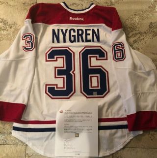 2014 Montreal Canadiens Game Worn Jersey Magnus Nygren / Team Loa