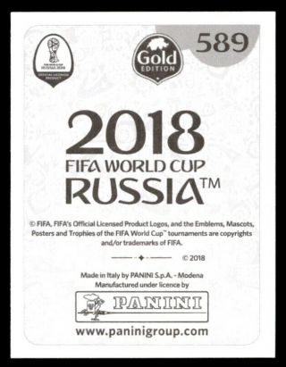 Panini World Cup 2018 (SWISS GOLD VERSION) Harry Kane (England) No.  589 2