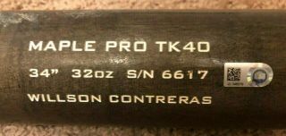 Willson Contreras Game Bat Mlb Holo Chicago Cubs Two Time All Star 2016 Ws