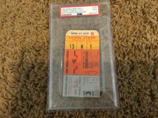 Rare 1960 World Series Ticket Game 3 Psa 2 Mickey Mantle Hr