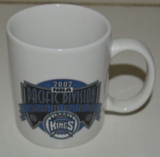 2002 Sacramento Kings Pacific Division Champions Nba Coffee Mug Rare Nm