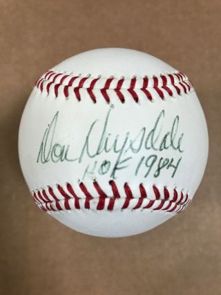 Don Drysdale Signed Baseball Hof 1984 Inscription Jsa Loa Dodgers