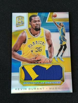 2018 - 19 18 - 19 Spectra Kevin Durant Patch Game Gold 9/10 Warriors