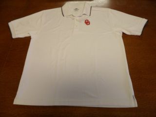 White Oklahoma Sooners Pga Tour Golf Polo Shirt Xl