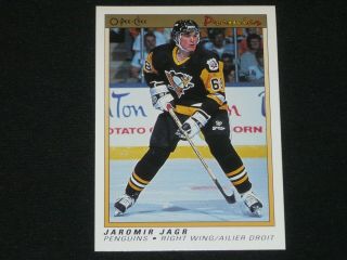 1990 - 91 Opc Premier Jaromir Jagr Rookie Card Rc 50 Near
