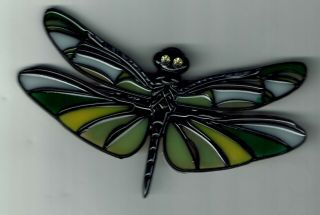 Little League Pins Dragon Fly With Color See Thru Inserts 4 " Pa - 13 & Ca - 62green