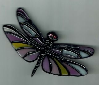 Little League Pins Dragon Fly With Color See Thru Inserts 4 " Pa - 13 & Ca - 62purple