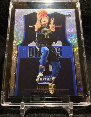 2018 - 19 Panini Threads Luka Doncic 181 Rc Dazzle Parallel Statement Refractor