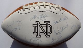 1988 Nd Championship Signed Football By Coaching Staff Lou Holtz & Barry Alvarez