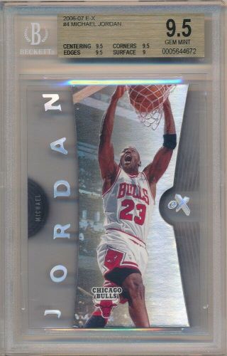 Michael Jordan 2006/07 E - X 4 Chicago Bulls Sp Bgs 9.  5 Gem $500,