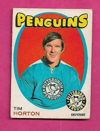 1971 - 72 Opc 186 Penguins Tim Horton Good Card (inv C2184)