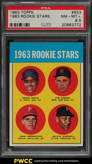 1963 Topps Willie Stargell Rookie Rc 553 Psa 8.  5 Nm - Mt,  (pwcc)