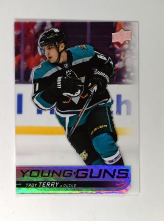2018 - 19 Ud Sp Authentic Young Guns Clear - Cut Acetate 239 Troy Terry