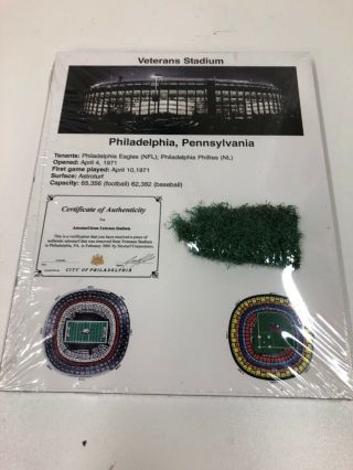 Veterans Stadium Astroturf Plaque Eagles Phillies