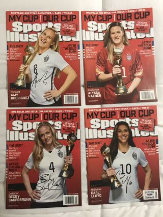 Uswnt World Cup Signed Sports Illustrated Magazines All 24 Morgan Lloyd Wambach