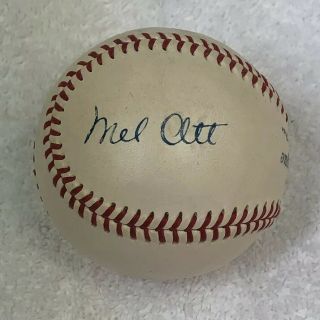 Mel Ott York Giants Signed Autographed Frick Onl Baseball