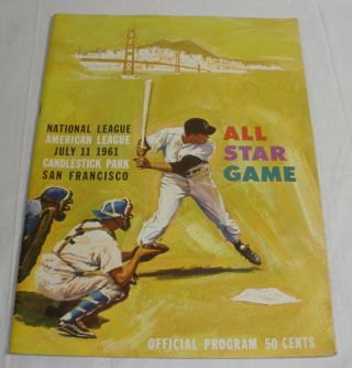 1961 All Star Game Program - July 11th 1961 San Francisco Candlestick Park Rare