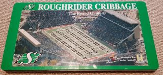 Saskatchewan Roughriders Cribbage Board Game With Superstar Deck.