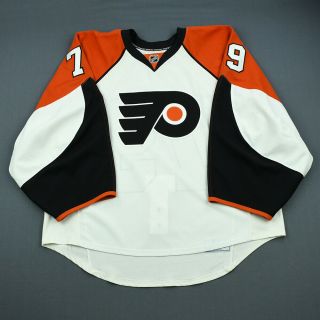2009 - 10 Michael Teslak Philadelphia Flyers Game Issued Reebok Hockey Jersey