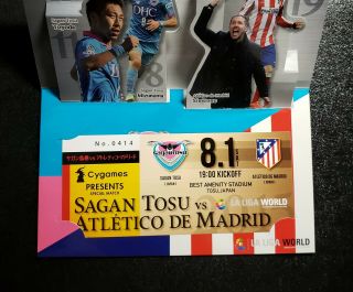 2015 Pre Season Tour Atletico Madrid Vs Sagan Tosu Commemorative Ticket