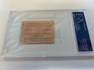 1925 Negro Leagues Baseball ticket Hilldale Daisies Paterson Silk Sox PSA 2