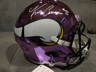 Kirk Cousins Autographed Chrome Full Size Speed Helmet Vikings Beckett