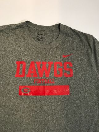 Mens Nike Dri Fit Georgia Bulldogs Uga Dawgs Football Short Sleeve Shirt Xxl 2x