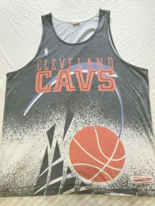 Mitchell & Ness Cleveland Cavaliers Vintage Throwback Logo Tank Top Men 
