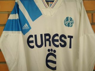 Olympique Marseille jersey small 1993 1994 long sleeve shirt soccer Adidas 4